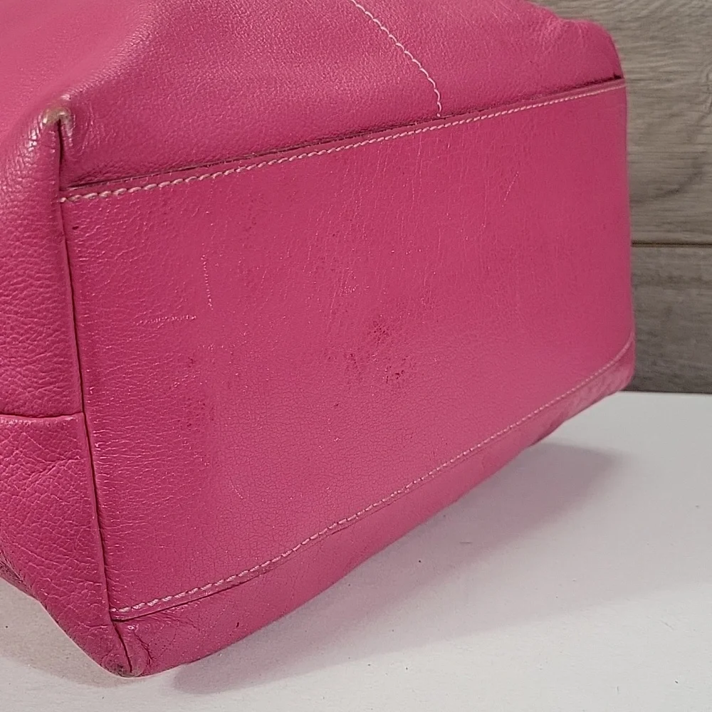 Dooney & Bourke Large Pink Leather Shoulder Bag